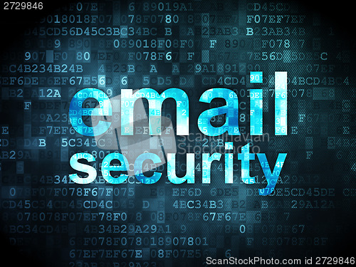 Image of Safety concept: Email Security on digital background