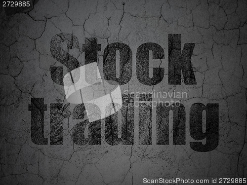 Image of Finance concept: Stock Trading on grunge wall background