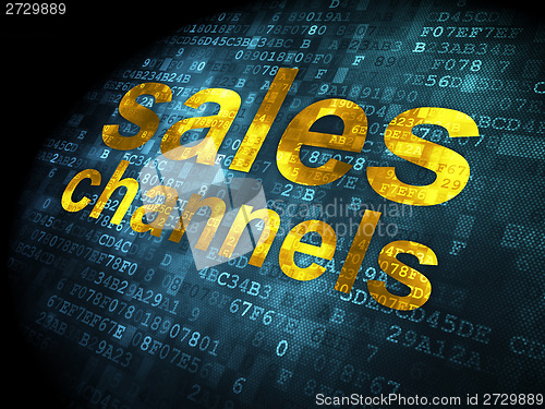 Image of Marketing concept: Sales Channels on digital background