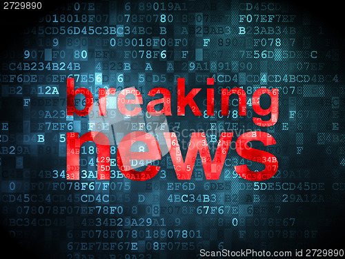Image of News concept: Breaking News on digital background
