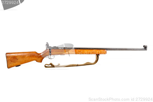 Image of old bolt action rifle isolated