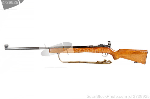 Image of old bolt action rifle isolated