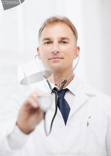 Image of male doctor with stethoscope