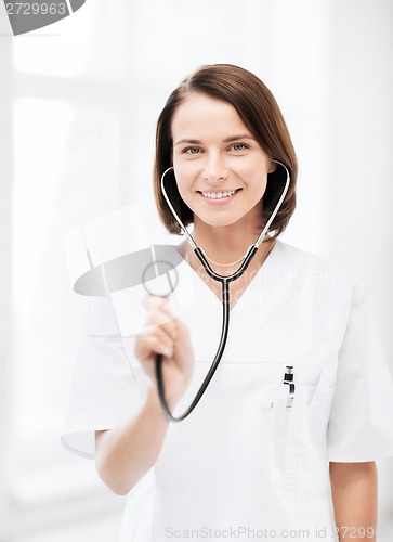 Image of female doctor with stethoscope