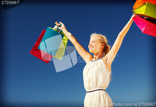 Image of woman with shopping bags