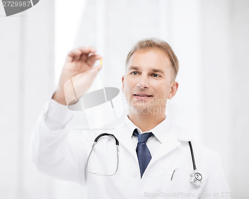 Image of doctor with tablet in hospital