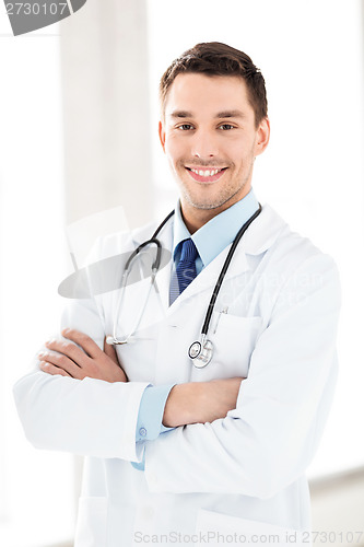 Image of male doctor with stethoscope