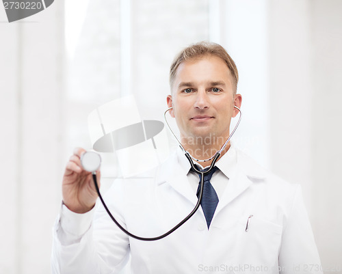 Image of male doctor with stethoscope