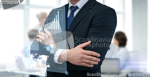 Image of close up of buisnessman in suit and tie