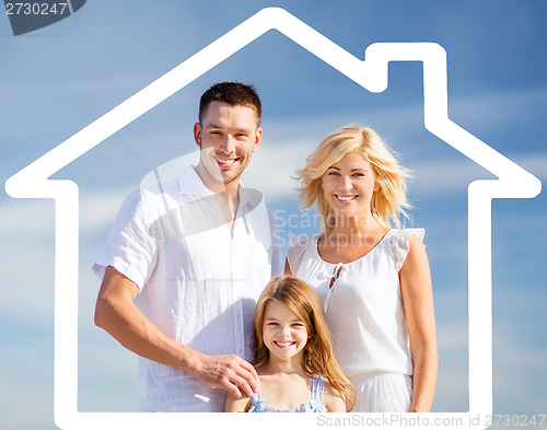 Image of happy family outdoors