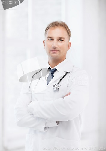 Image of male doctor with stethoscope