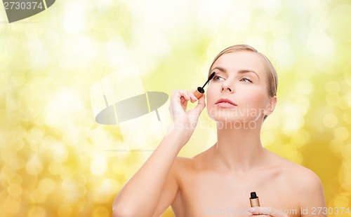 Image of beautiful woman with mascara