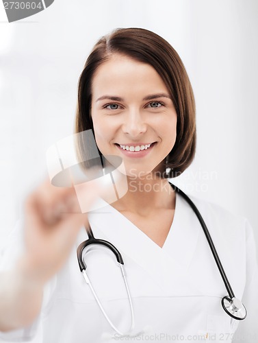 Image of doctor with tablet in hospital