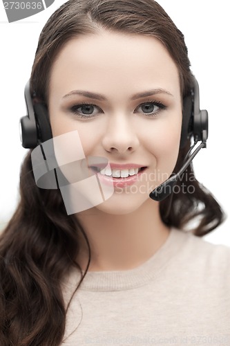 Image of friendly female helpline operator