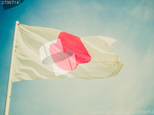 Image of Retro look Flag of Japan