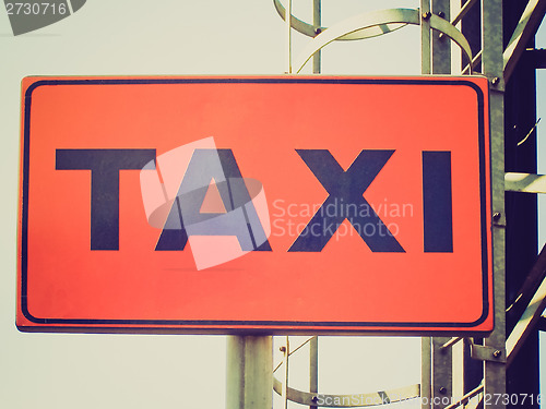 Image of Retro look Taxi sign