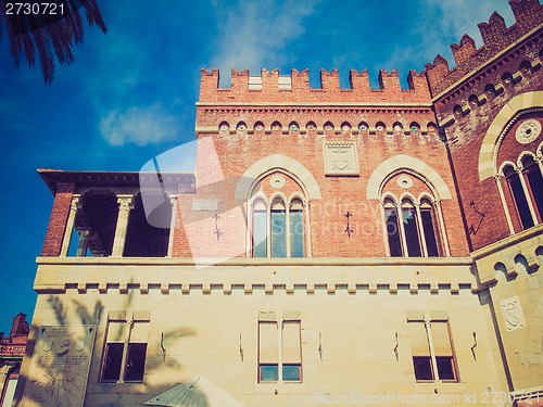 Image of Retro look Albertis Castle in Genoa Italy