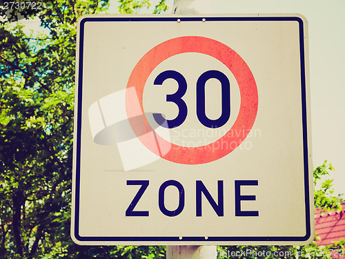 Image of Retro look Speed limit sign