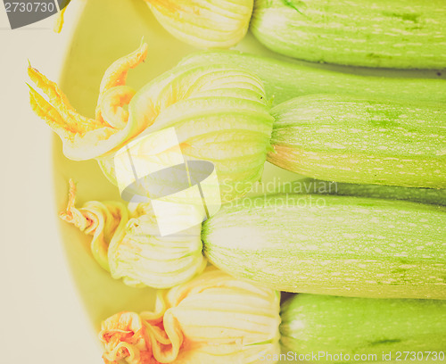 Image of Retro look Courgettes zucchini