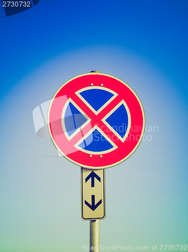Image of Retro look No parking sign