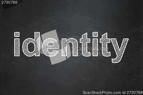 Image of Security concept: Identity on chalkboard background