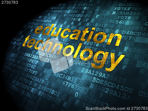 Image of Education concept: Education Technology on digital background