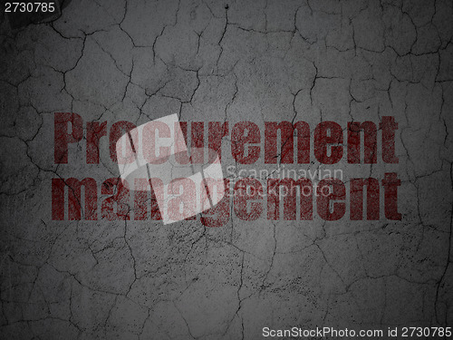 Image of Finance concept: Procurement Management on grunge wall background