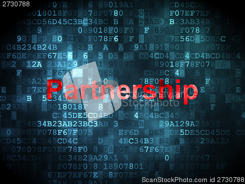 Image of Finance concept: Partnership on digital background