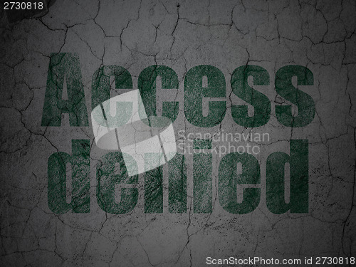 Image of Safety concept: Access Denied on grunge wall background