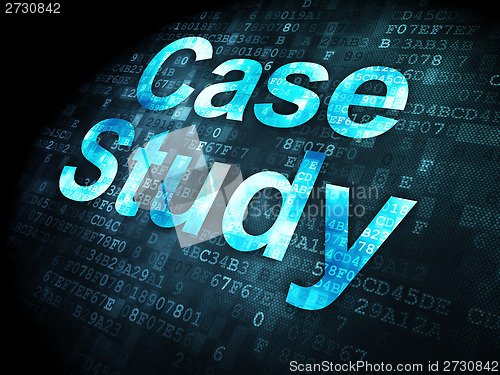 Image of Education concept: Case Study on digital background