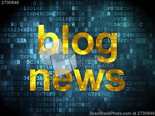 Image of News concept: Blog News on digital background