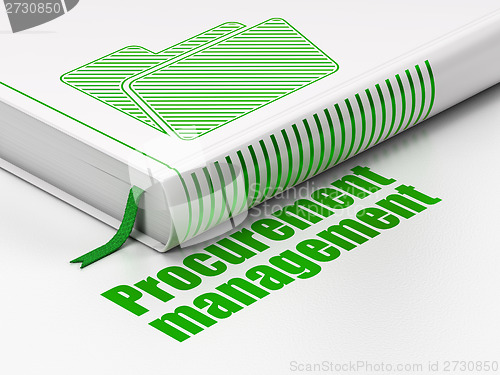 Image of Finance concept: book Folder, Procurement Management on white background