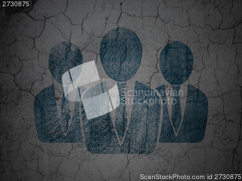 Image of Finance concept: Business People on grunge wall background