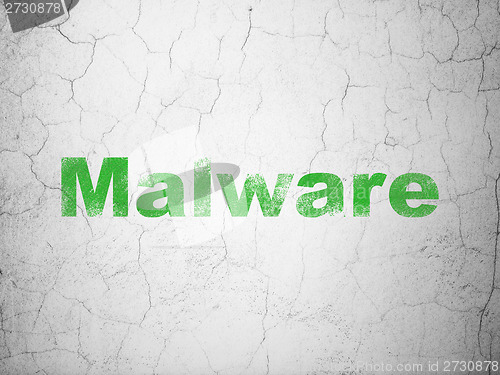 Image of Protection concept: Malware on wall background