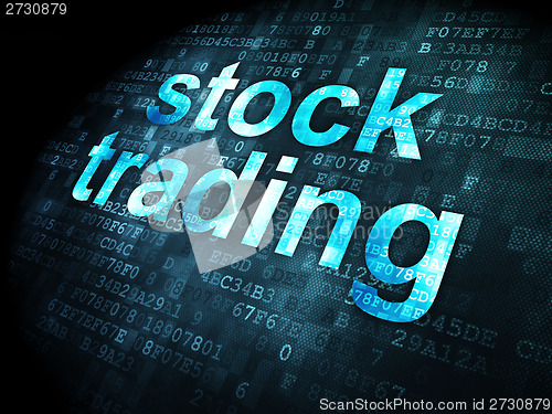 Image of Finance concept: Stock Trading on digital background