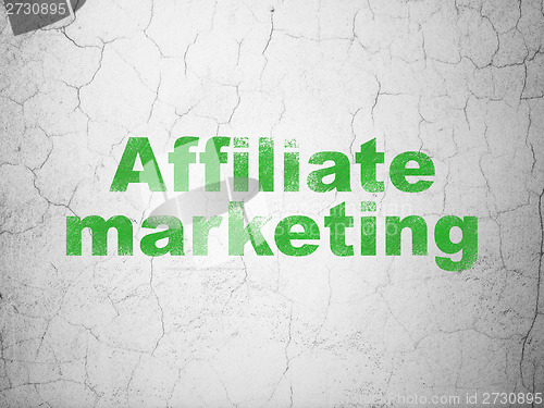 Image of Business concept: Affiliate Marketing on wall background