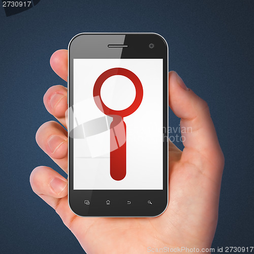Image of Information concept: Search on smartphone