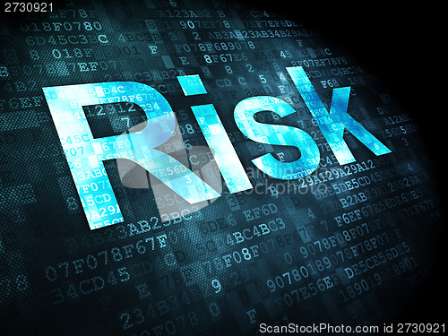 Image of Business concept: Risk on digital background