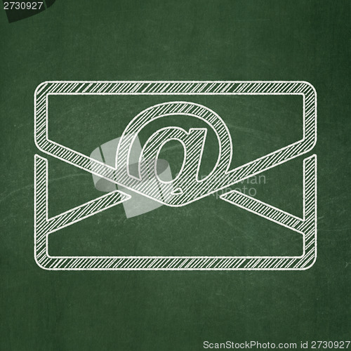 Image of Business concept: Email on chalkboard background