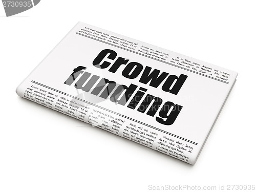 Image of Business concept: newspaper headline Crowd Funding