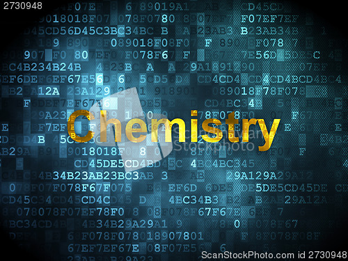 Image of Education concept: Chemistry on digital background