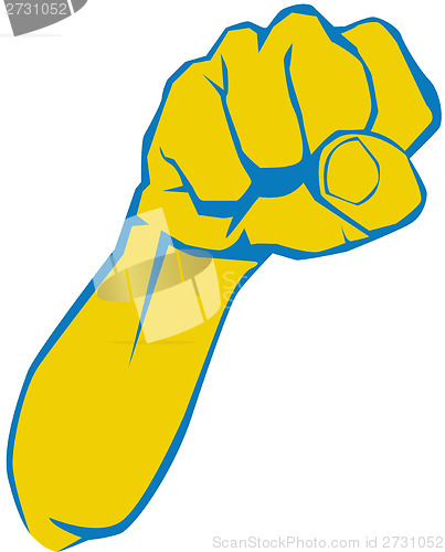 Image of Angry fist, elbow