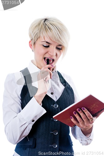 Image of Woman with daily log