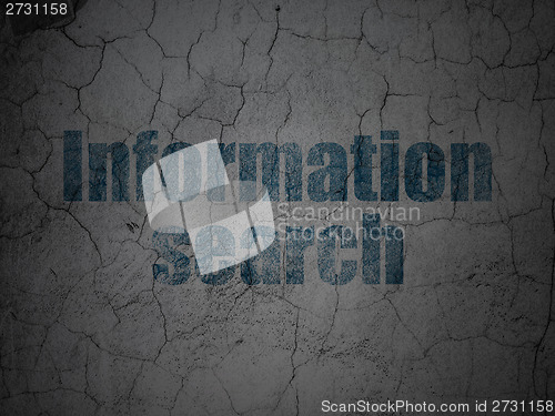 Image of Information concept: Information Search on grunge wall background