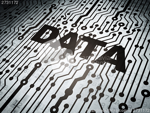 Image of Information concept: circuit board with Data