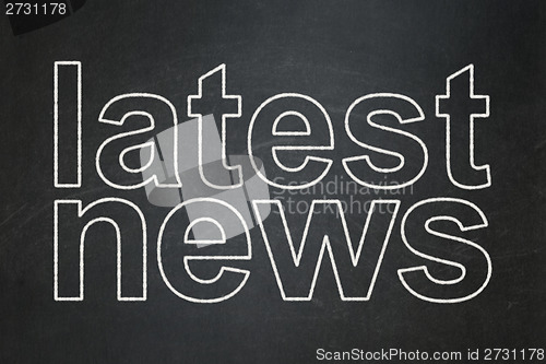 Image of News concept: Latest News on chalkboard background