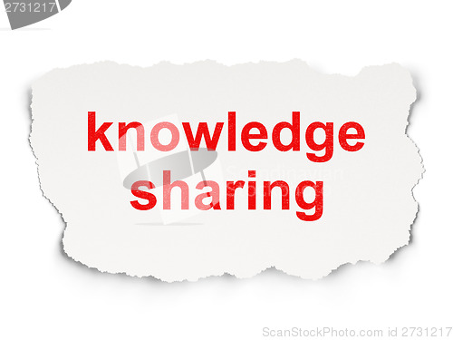 Image of Education concept: Knowledge Sharing on Paper background