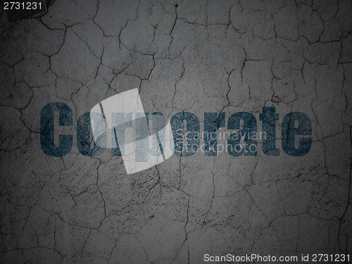 Image of Business concept: Corporate on grunge wall background
