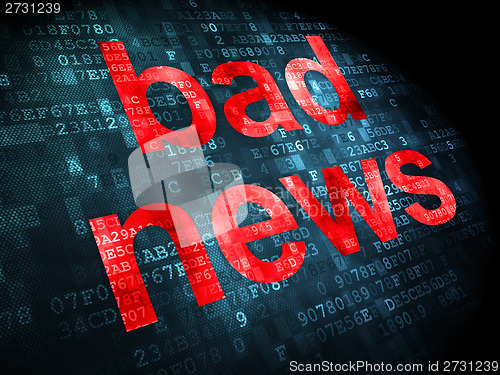 Image of News concept: Bad News on digital background