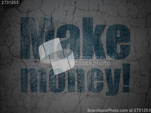 Image of Business concept: Make Money! on grunge wall background